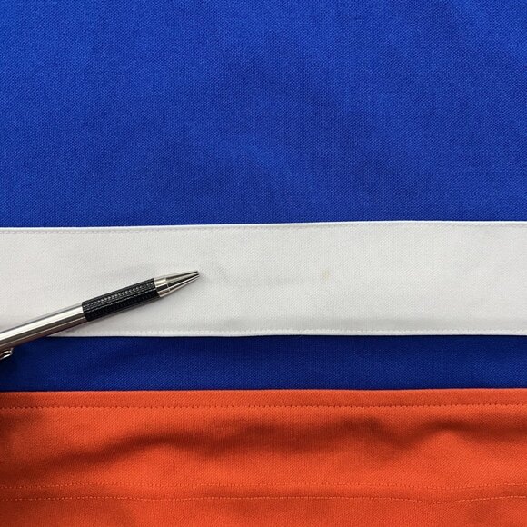 Vintage Kani Hockey Jersey Mens Large Blue Orange Hip Hop Throwback Rap Skate - Picture 8 of 16